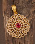 RUBY ROSETTE PENDANT