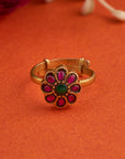 FLORAL KUNDAN RING