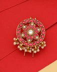 FLORAL KUNDAN HAIR BROOCH