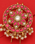 FLORAL KUNDAN HAIR BROOCH