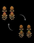 LAKSHMI MAYURA 2 IN 1 EARRINGS