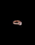 SILVER ROSE GOLD MOISSANITE RING