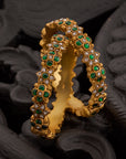 ANTIQUE FLOWER EMBELLISHED BANGLE