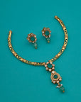 EMERAILD POLKI HASLI NECKLACE SET