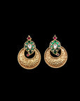 SILVER KUNDAN EARRINGS