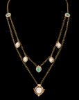 SILVER DOUBLE LAYER VICTORIAN NECKLACE