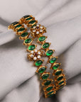 GREEN STONE BANGLES