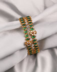 GREEN STONE BANGLES