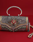 ANTIQUE KUNDAN ROYALE CLUTCH