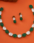 CRYSTAL GREEN NECKLACE SET