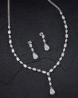 CZ TEARDROP NECKLACE SET