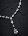 CZ TEARDROP NECKLACE SET