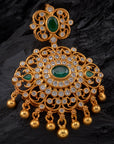 TEMPLE STYLE GREEN STONE PENDANT