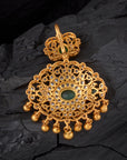 TEMPLE STYLE GREEN STONE PENDANT