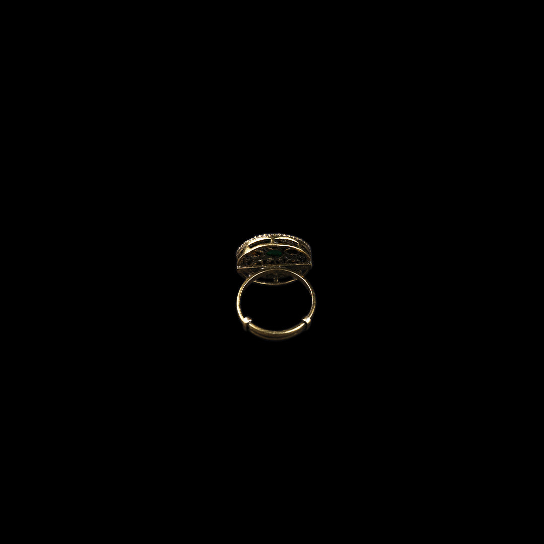 SILVER POLKI RING