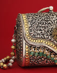 ANTIQUE KUNDAN ROYALE CLUTCH