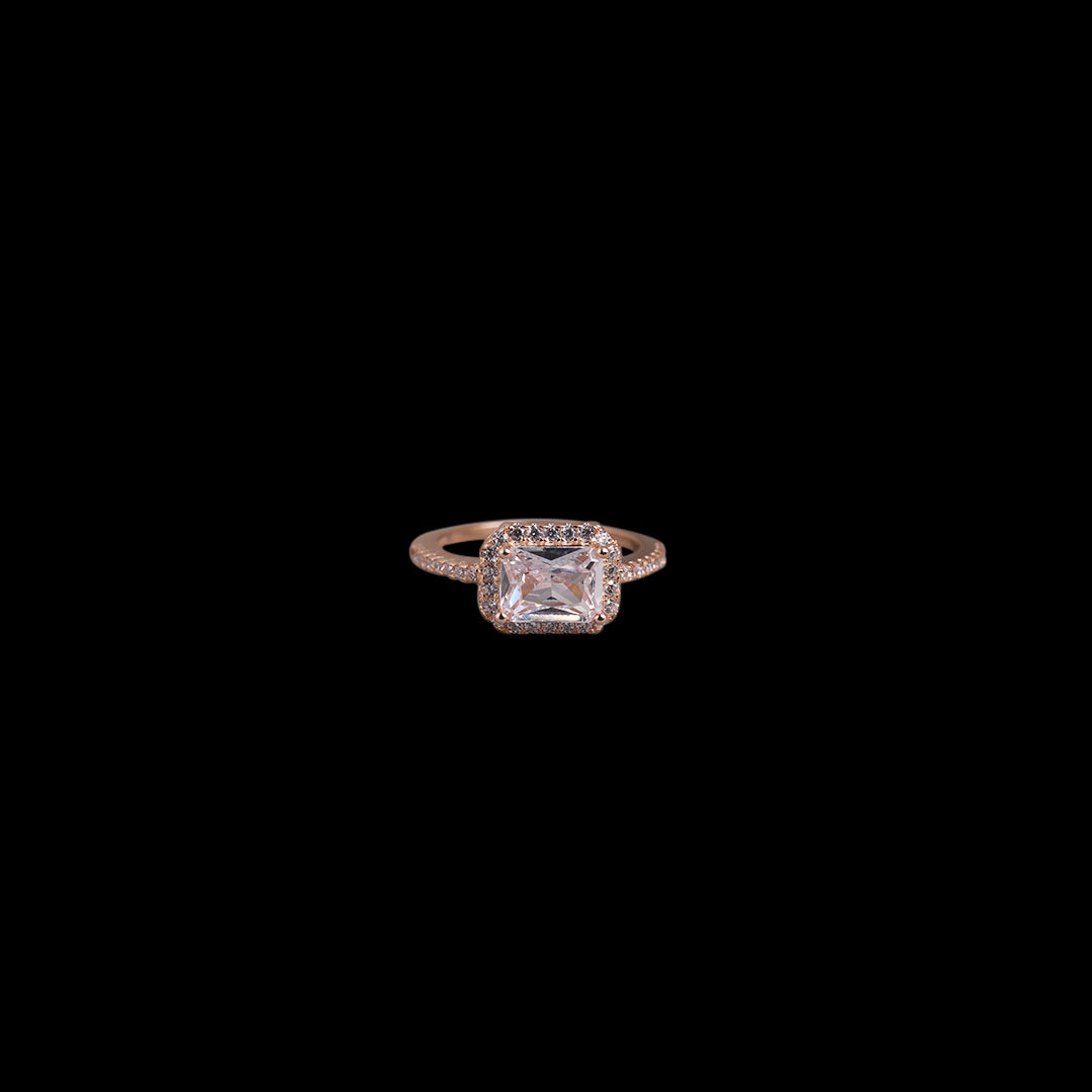 SILVER ROSE GOLD FANCY RING