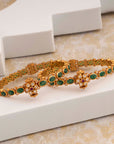 TRADITIONAL GREEN STONE CZ BANGLES