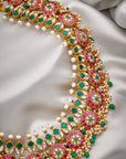 ROYAL EMERALD FLORAL BRIDAL NECKLACE