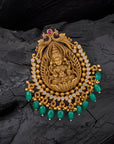 LAKSHMI PENDANT WITH GREEN DROPS