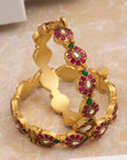 KUNDAN LEAF DESIGN BANGLES