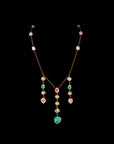 SILVER TRENDY DROPS PARTY NECKLACE