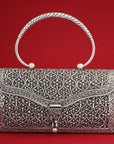 DESIGNER SILVER CLUTCH