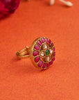 FLORAL KUNDAN RING