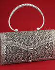 DESIGNER SILVER CLUTCH