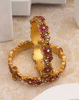 PINK KUNDAN BANGLES