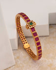RED SQUARE STONE BANGLES