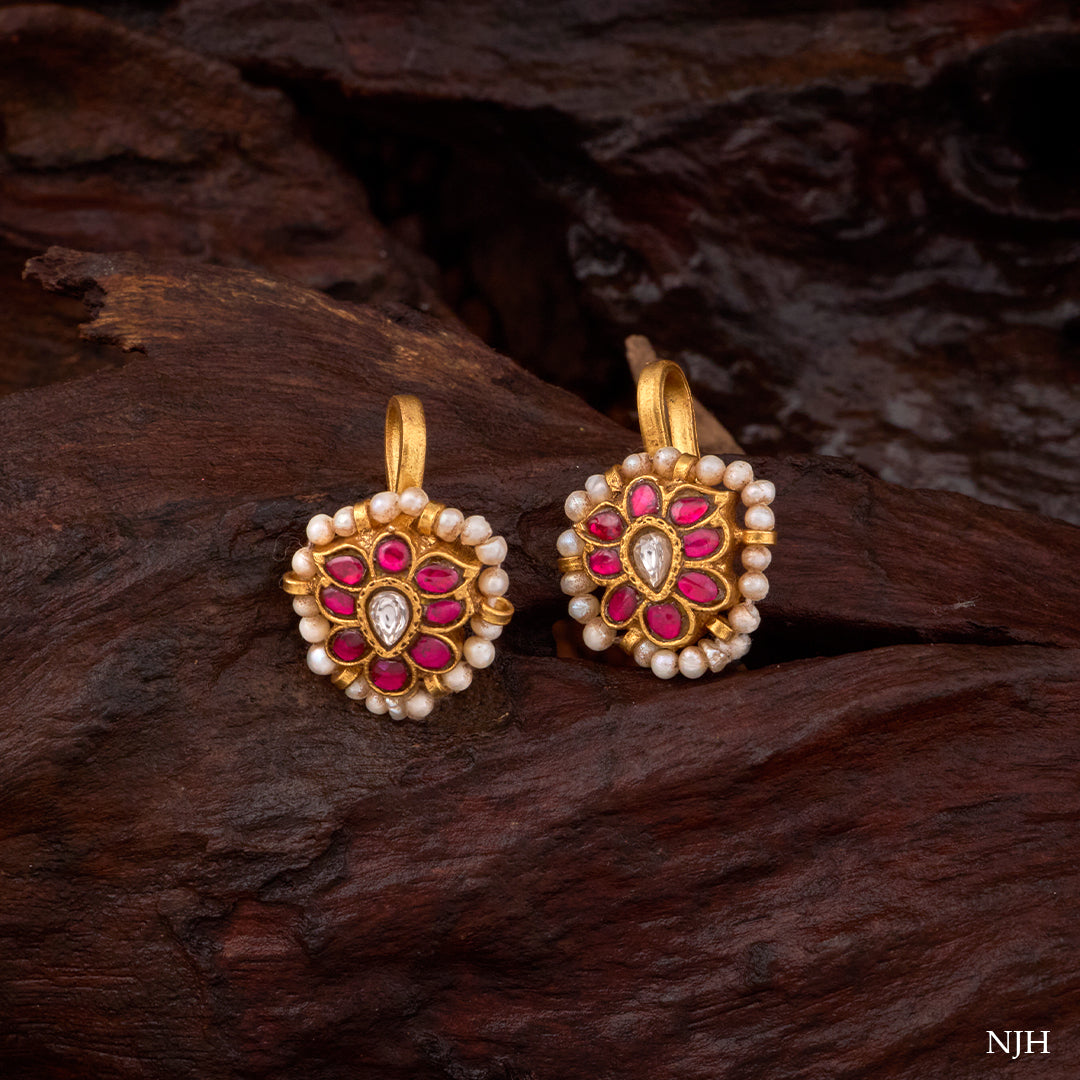 KUNDAN WITH PEARL BUGADI