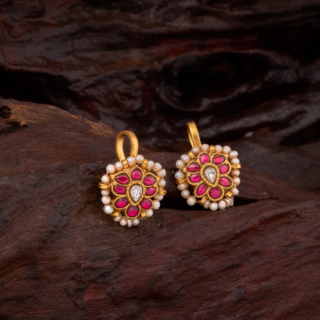 KUNDAN WITH PEARL BUGADI