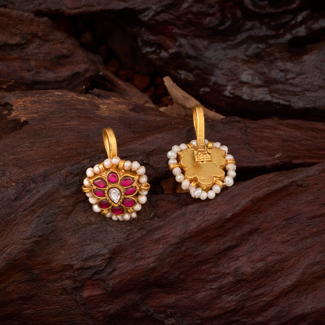 KUNDAN WITH PEARL BUGADI