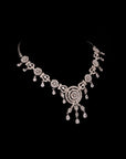 TRENDY ZIRCONIA NECKLACE WITH EARRINGS