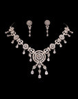 TRENDY ZIRCONIA NECKLACE WITH EARRINGS