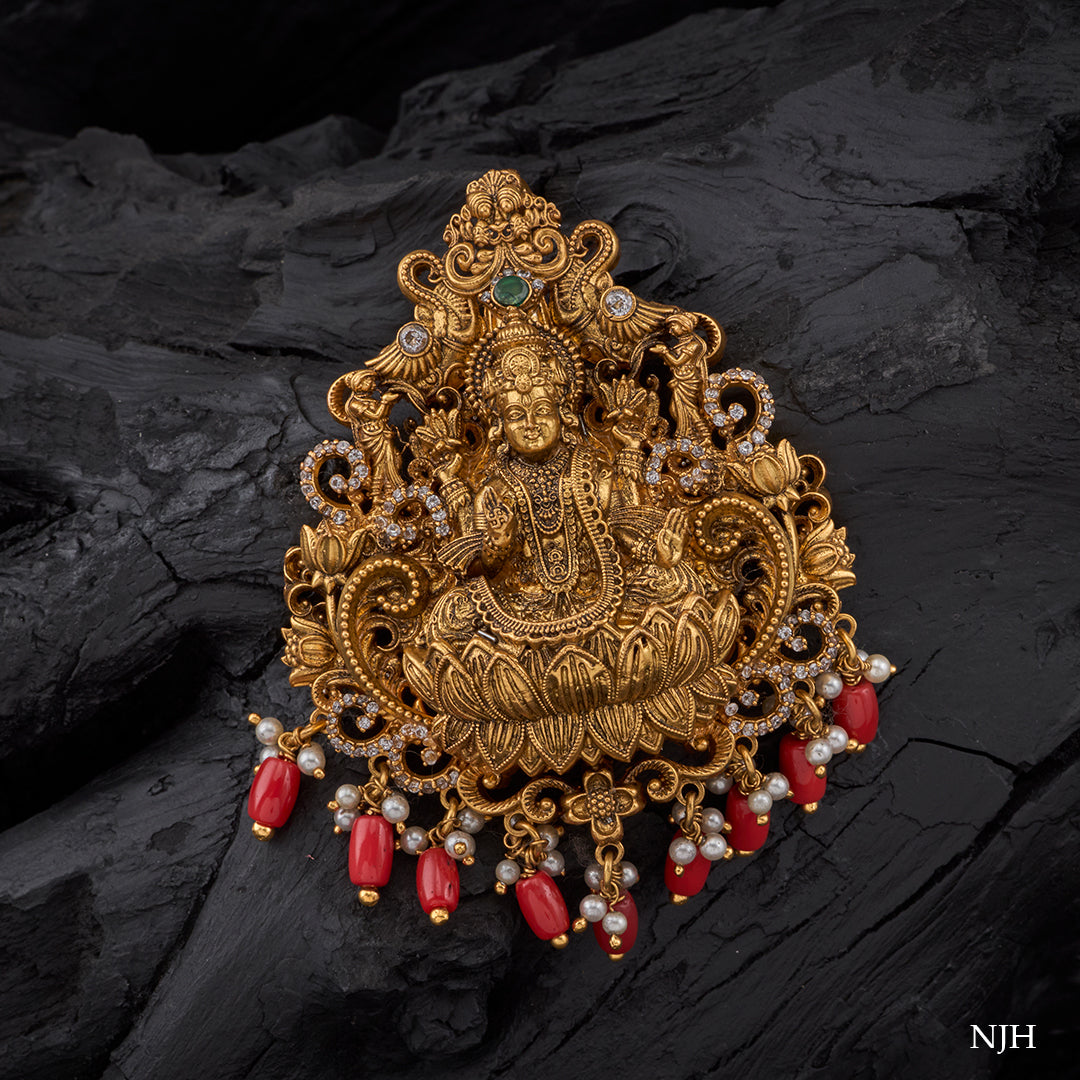 LAKSHMI TEMPLE LOTUS PENDANT