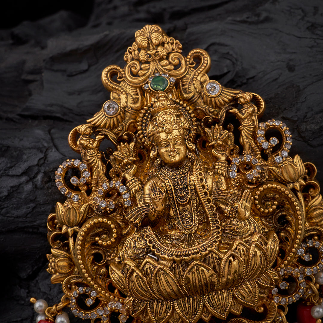 LAKSHMI TEMPLE LOTUS PENDANT