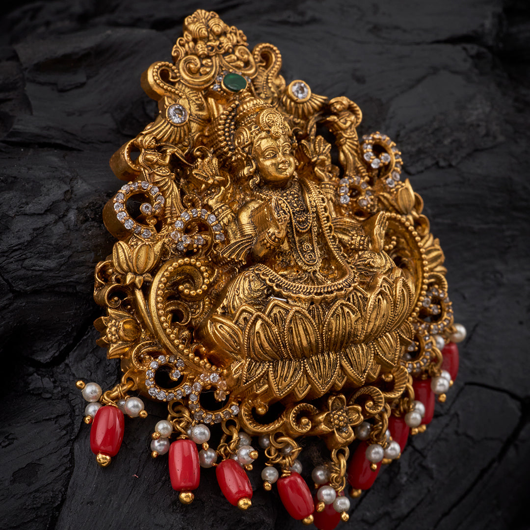 LAKSHMI TEMPLE LOTUS PENDANT