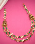 2 LAYER FLORAL LAKSHMI NECKLACE