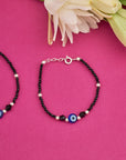 EVIL EYE KIDS SILVER ANKLETS