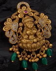 PEACOCK MOTIF LAKSHMI PENDANT