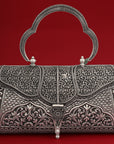 LUXURY OXIDISED SILVER CLUTCH