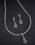 EMERALD GREEN CZ NECKLACE SET