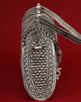 LUXURY OXIDISED SILVER CLUTCH
