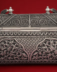LUXURY OXIDISED SILVER CLUTCH