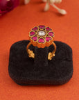 KUNDAN HEART RING