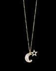 MOON AND STAR NECKALCE