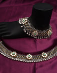 SILVER OXIDISED DUAL TONE ANKLETS