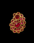 RED STONE VINTAGE EARRINGS
